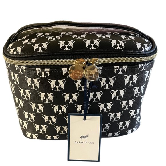 Dabney Lee French Bulldog Black and White Train Cosmetic Case